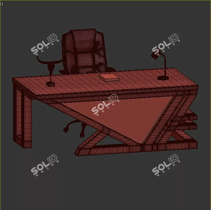 ErgoOffice Essentials: Modern Workspace 3D model image 2