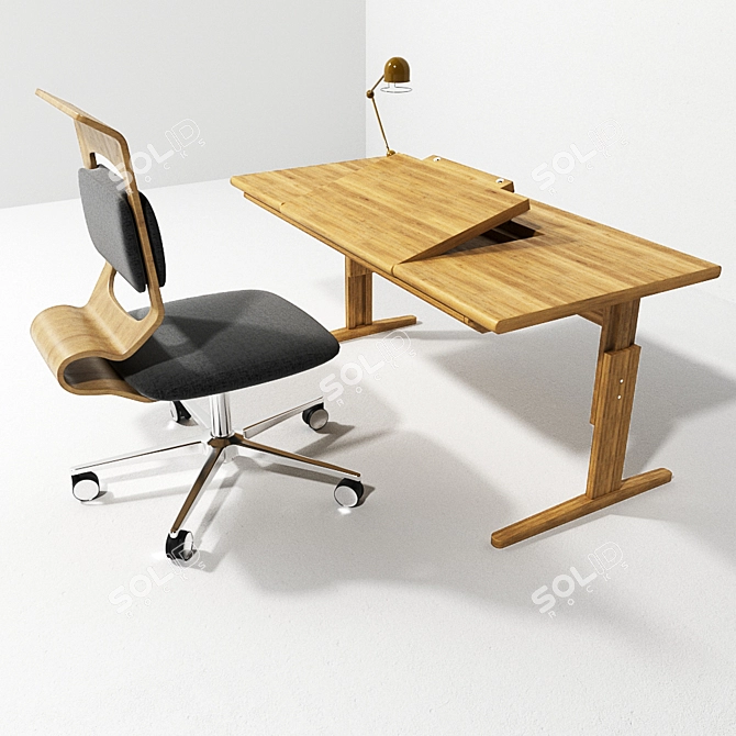 Versatile Office & Kids Furniture Set 3D model image 3