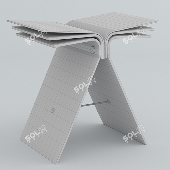 Butterfly Wave Stool: Modern & Comfortable 3D model image 3