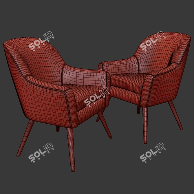 Sleek Home Sofa Chair 3D model image 3