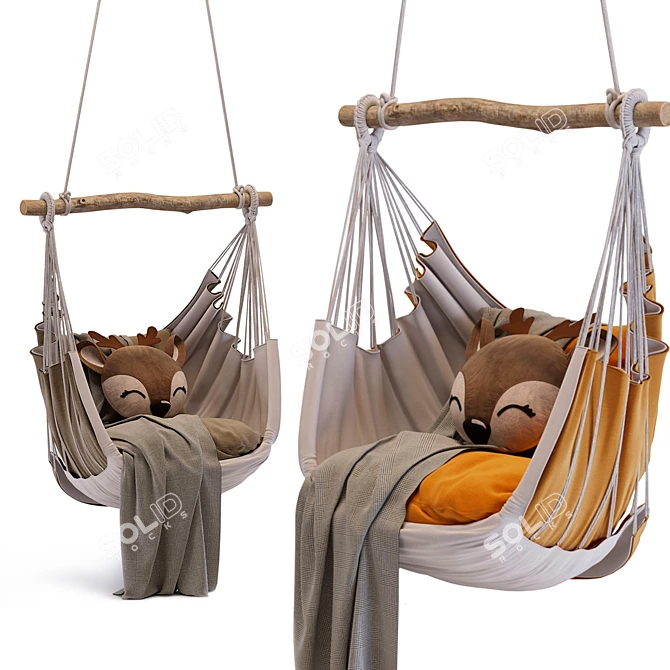 Floating Seat: Comfortable Hanging Chair 3D model image 1