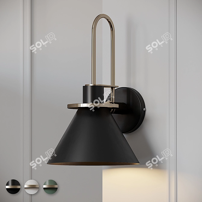 Nordic Wall Light: Oklak Elegance 3D model image 1