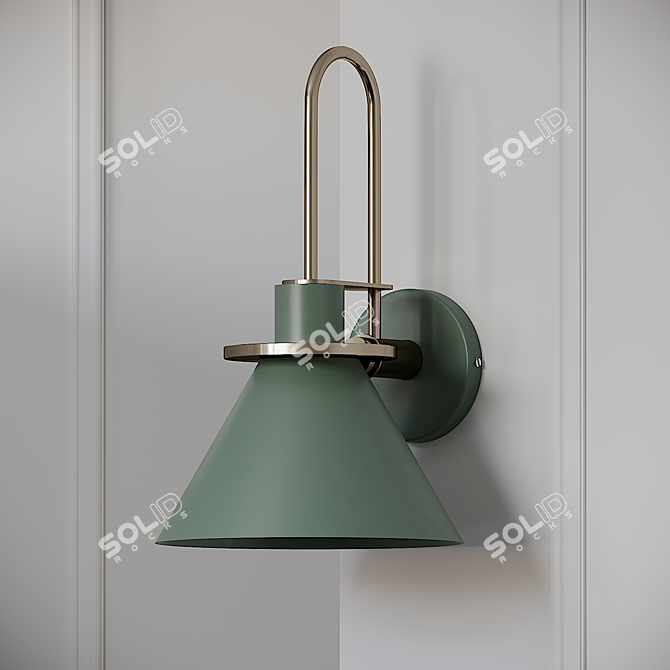 Nordic Wall Light: Oklak Elegance 3D model image 2