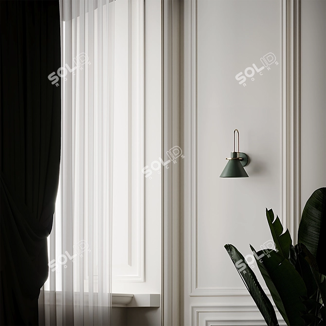 Nordic Wall Light: Oklak Elegance 3D model image 4