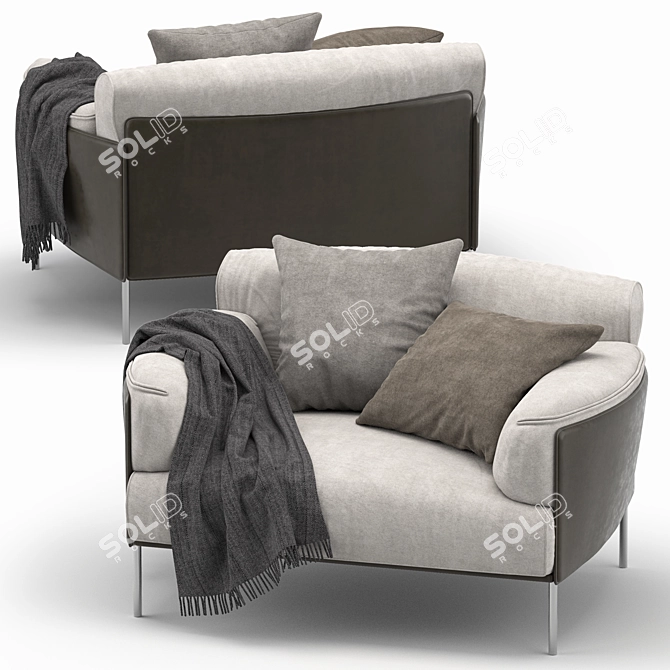  Living Divani Greene Comfort Armchair (Green) 3D model image 2