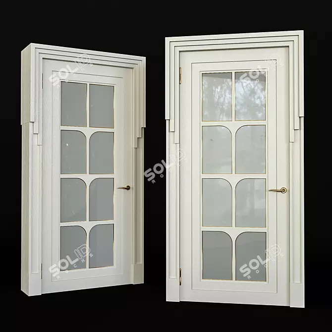 Modern Interior Door - Style and Elegance 3D model image 1