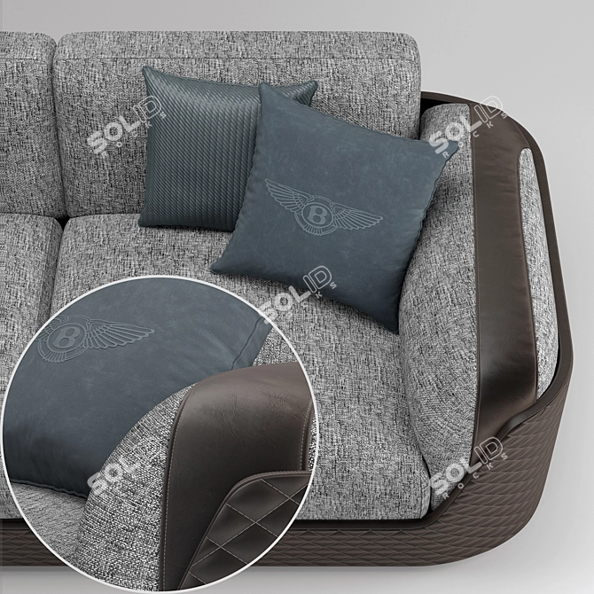 Chic Bentley Home Chorley Sofa 3D model image 2