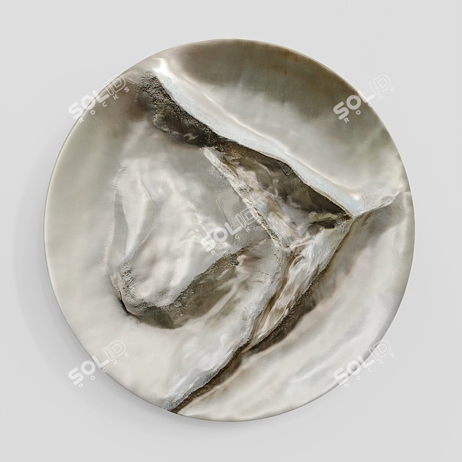 Mountain Stream Metal Sculpture 3D model image 1