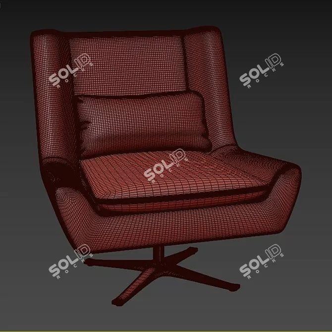 Swivel Lounge Chair: Aarav Capone 3D model image 3