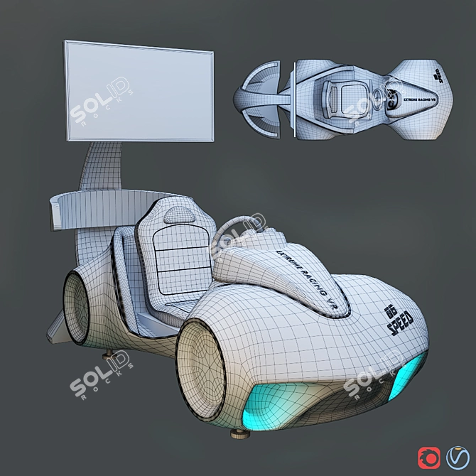 VR Flash Racing: The Ultimate 3D Racing Experience 3D model image 2