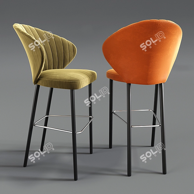 Sleek Heidi Bar Stool - Limited Stock 3D model image 2