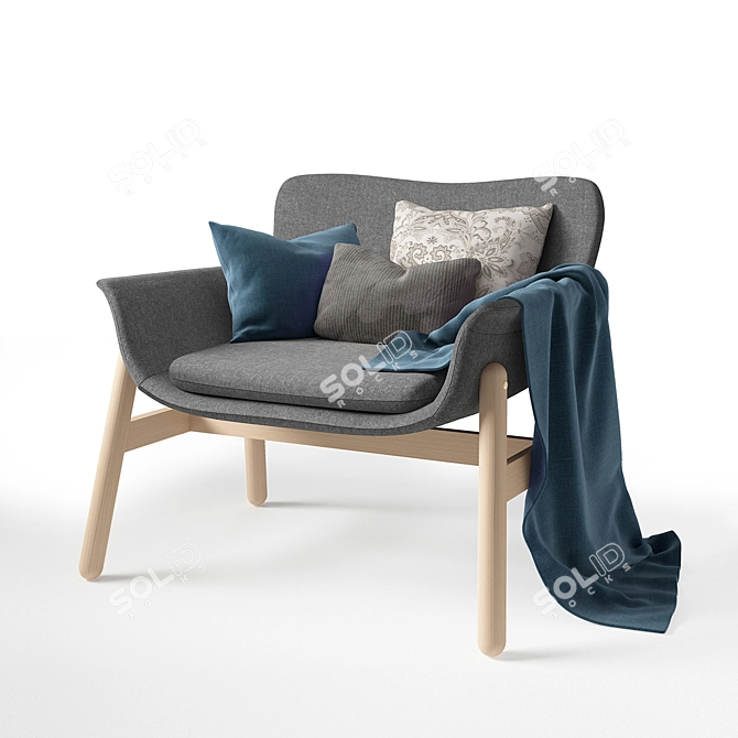 Stylish Vedbo Ikea Armchair 3D model image 1