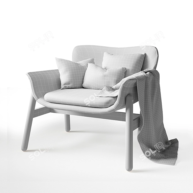 Stylish Vedbo Ikea Armchair 3D model image 2