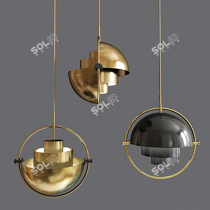 Sleek Gubi Pendant: Modern Design, Superior Lighting 3D model image 1