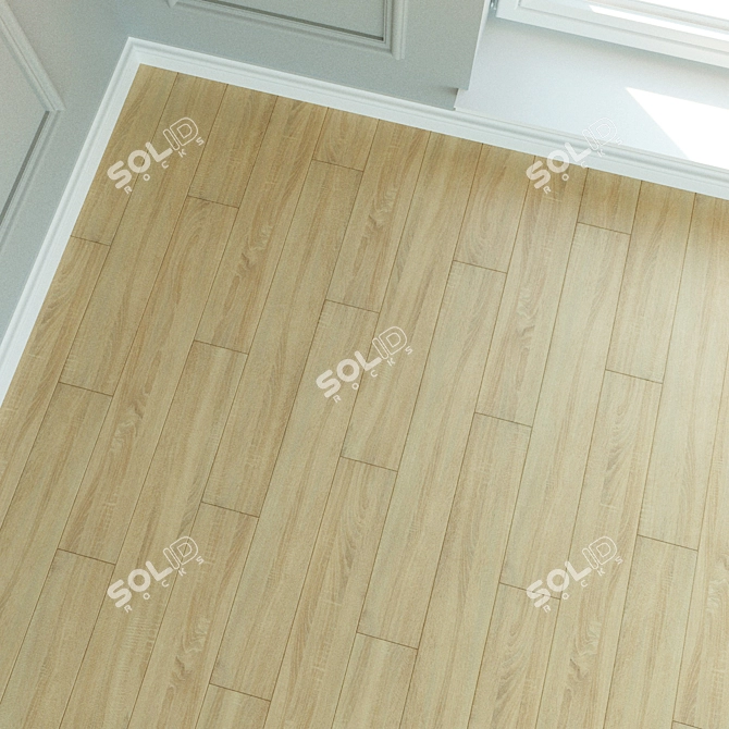 Natural Wood Parquet Laminate 3D model image 3