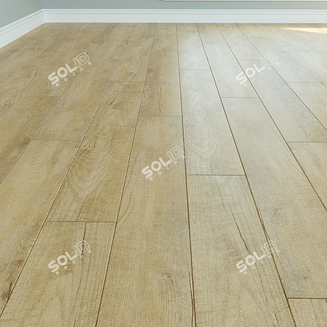 Natural Wood Laminate Parquet 3D model image 1