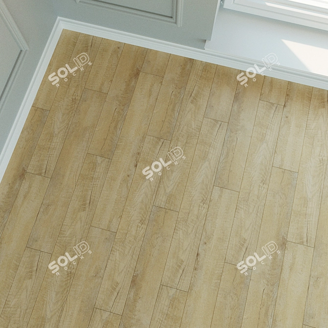 Natural Wood Laminate Parquet 3D model image 3