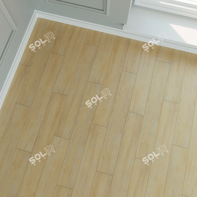 Natural Wood Laminate Flooring 3D model image 3