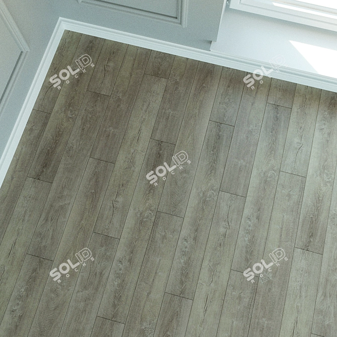 Natural Wood Laminate Flooring 3D model image 3