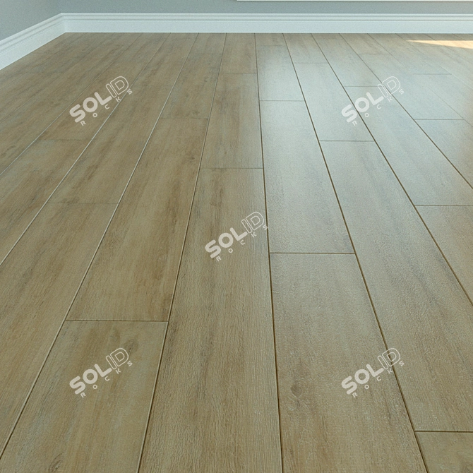 Natural Wood Laminate Flooring 3D model image 1