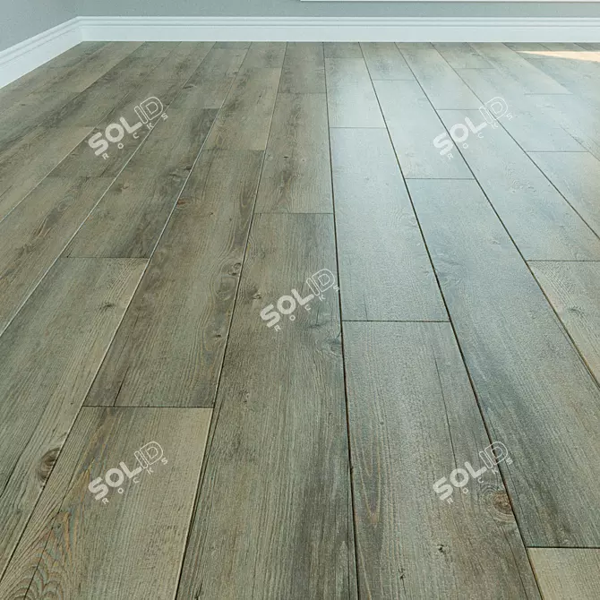 Luxury Oak Laminate Flooring 3D model image 1