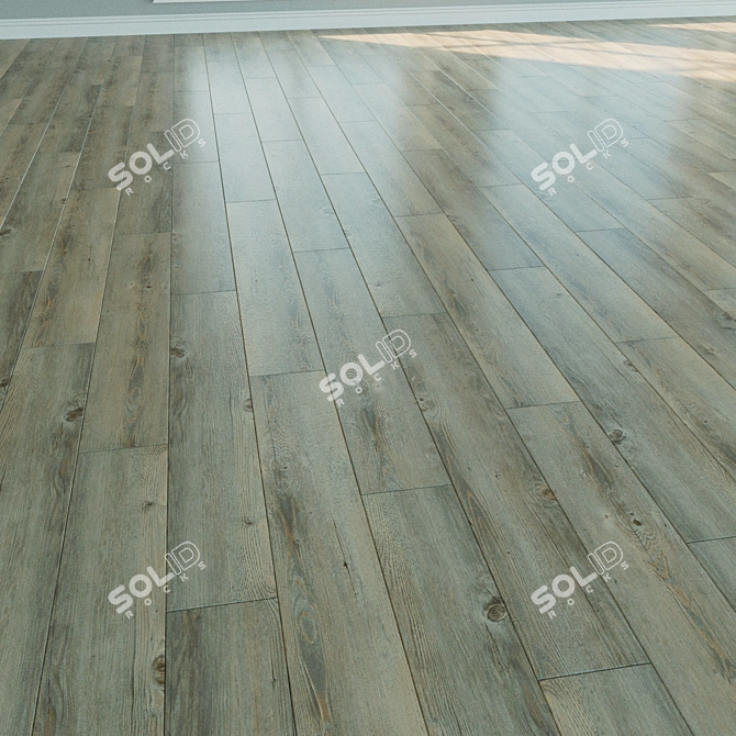 Luxury Oak Laminate Flooring 3D model image 2