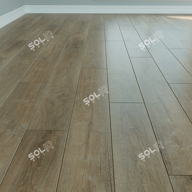 Natural Wood Laminate Flooring 3D model image 1