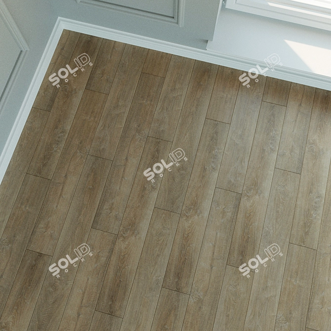 Natural Wood Laminate Flooring 3D model image 3