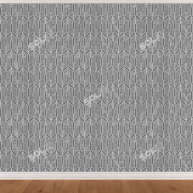 Seamless Wallpaper Set - 3 Colors 3D model image 3