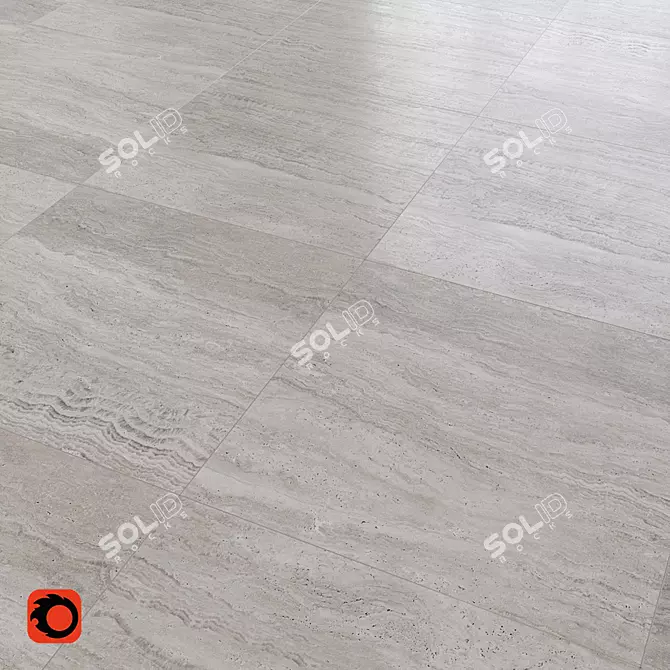 Scandi Grey Stone Floor Tile 3D model image 1