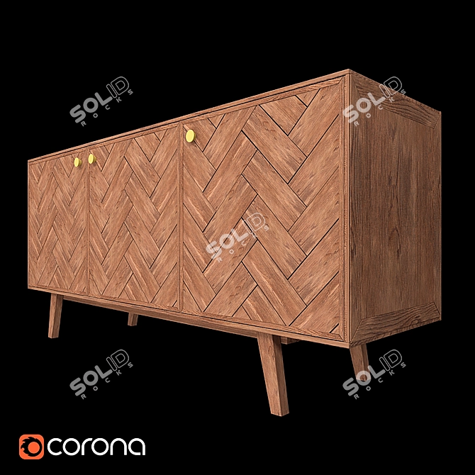 Parker Chest: Sleek and Spacious Storage 3D model image 2