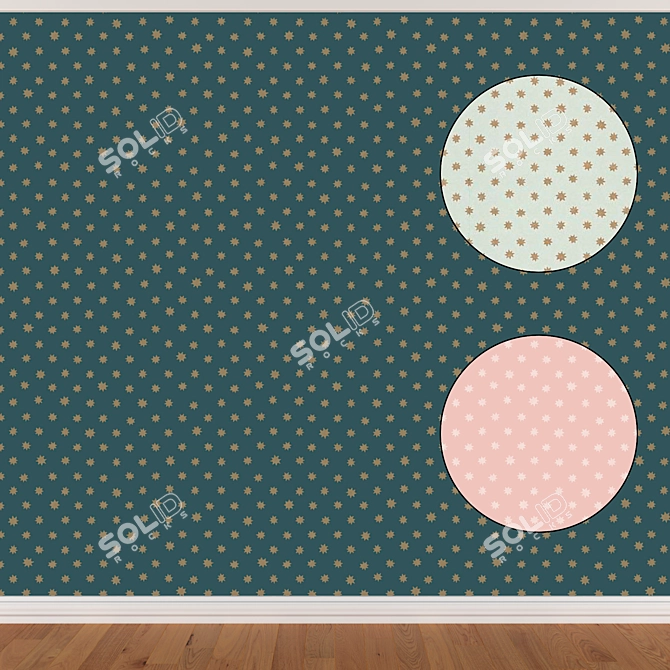 Seamless Wallpaper Set - 3 Colors 3D model image 1