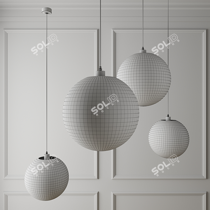 Glass Globe Light 3D model image 2