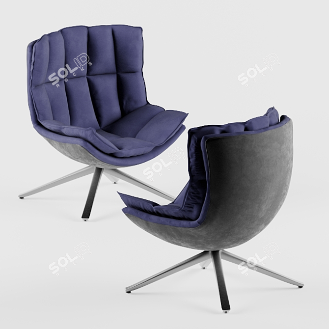 Cosy Husk Lounge Chair 3D model image 2