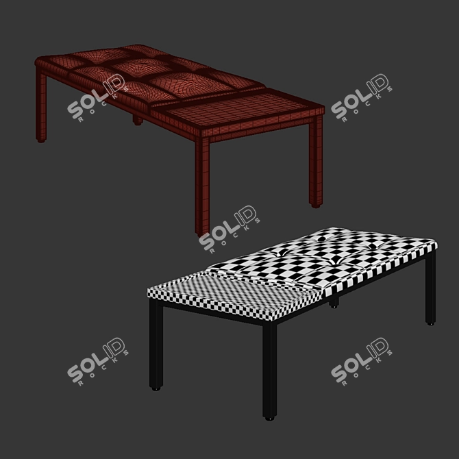 Gus Carlaw Bench: Modern and Elegant Seating Solution 3D model image 3