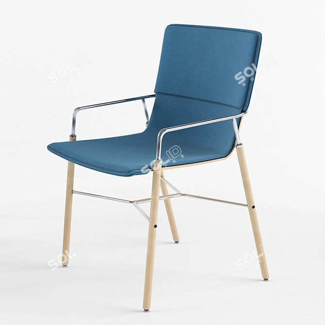 Modern Plywood Armchair | 3Ds Max OBJ | Vray Render 3D model image 2