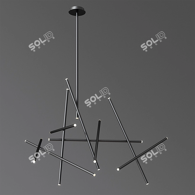 Eurofase Crossroads 18-Light LED Chandelier 3D model image 2