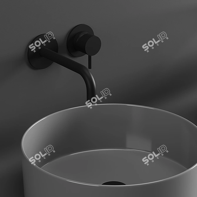 Elegant Devit Washbasins 3D model image 2