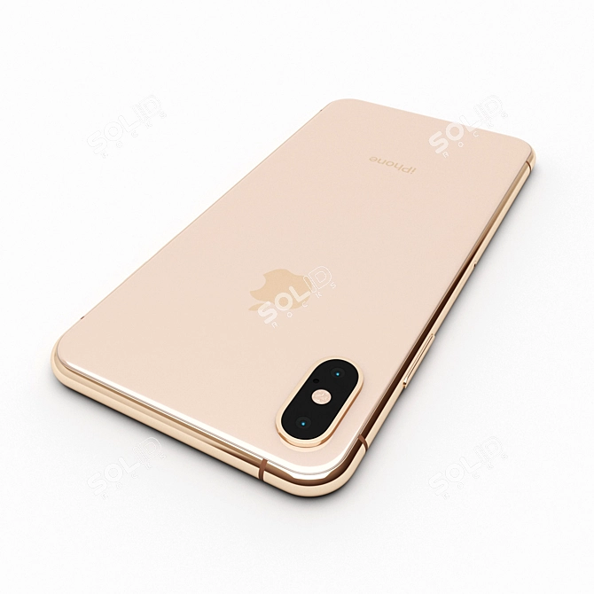 Title: Rose Gold iPhone XS - Stunning Elegance! 3D model image 3