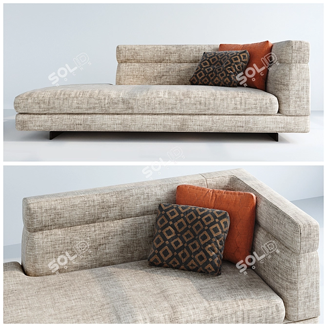 Alexander Sofa Set: Modern Design, High-quality Craftsmanship 3D model image 1