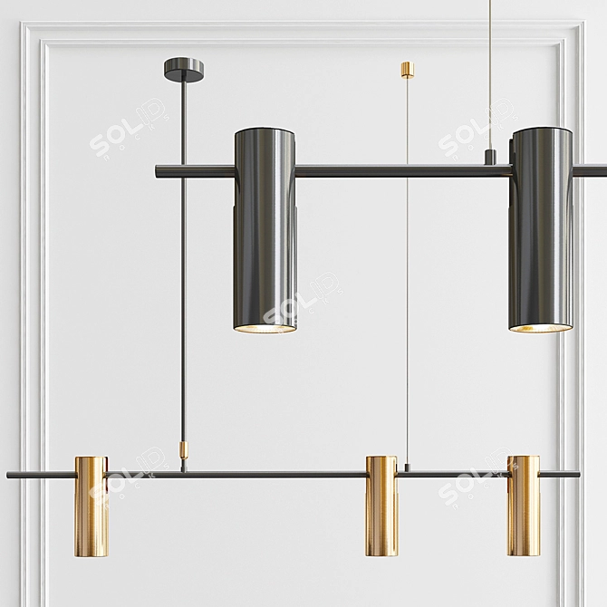 Elegant Adis Pendant Light 3D model image 1