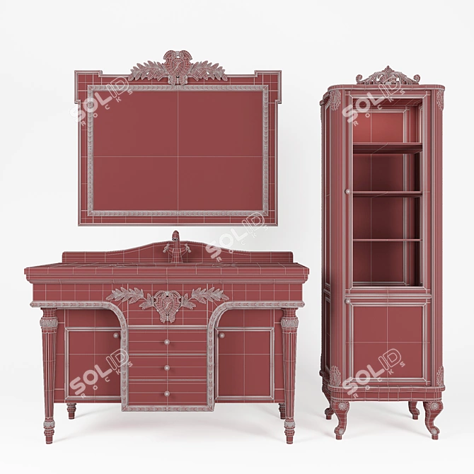 Silvano Grifoni Consolle 3021: Italian Bathroom Vanity 3D model image 2