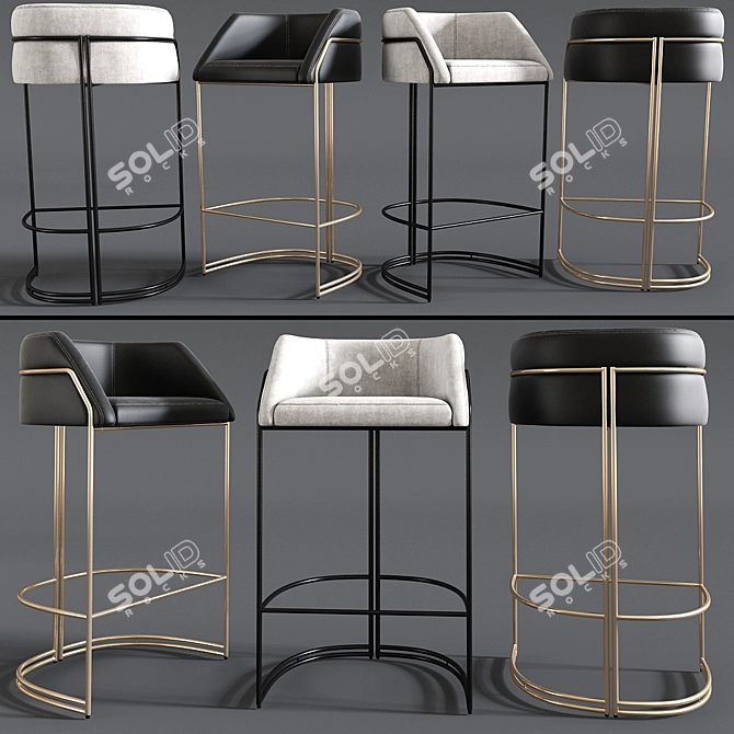 Deja vu Bar Stool by Gio Pagani 3D model image 1