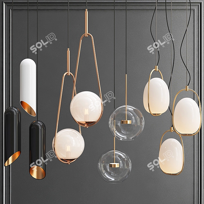 Modern Pendant Lights: New Collection! 3D model image 1