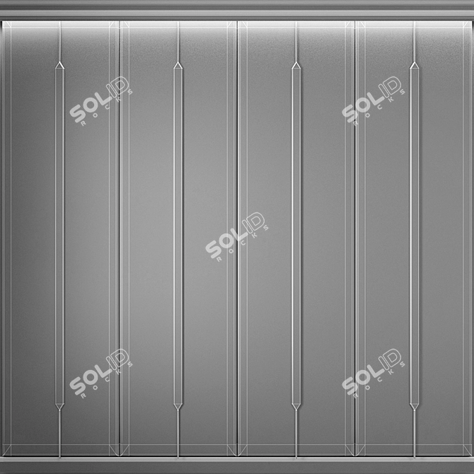Elegant Decorative Panel - 3200 x 3000mm 3D model image 2