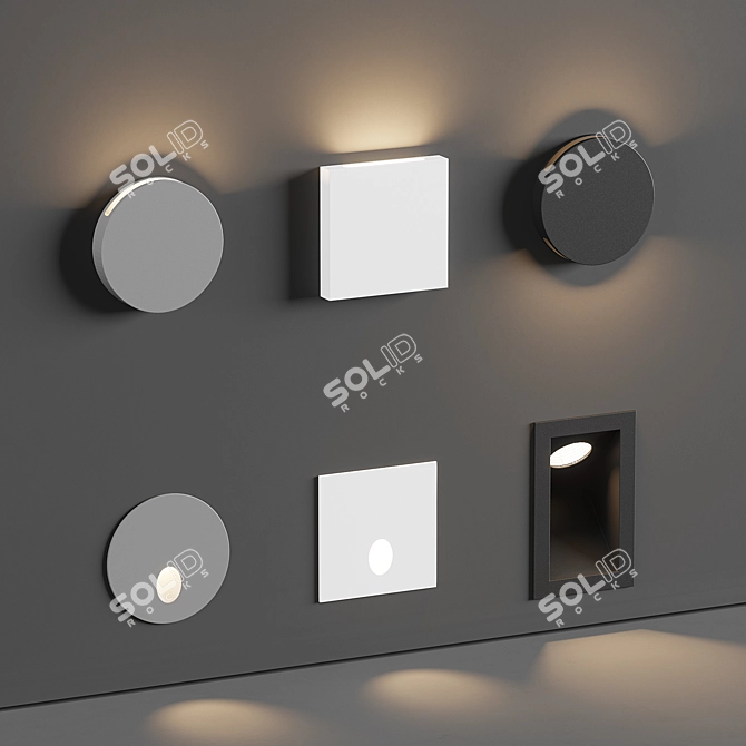 Flexalighting StepLight: Stylish Wall and Stair Illumination 3D model image 1