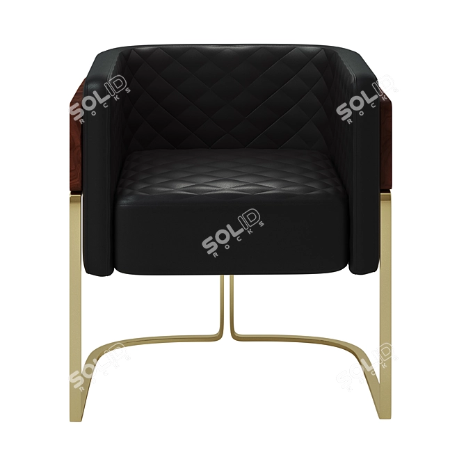 Luxurious Nura Dining Chair: Elegant Design & Comfort 3D model image 2