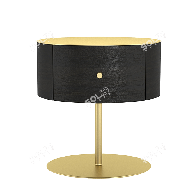 Midnight Gold Nightstand 3D model image 1