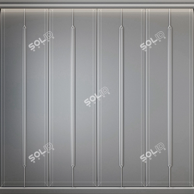 Luxury Decorative Panel - 3200x3000 mm 3D model image 3