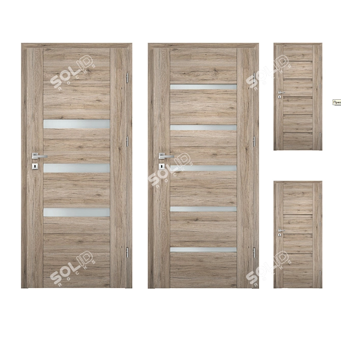 Mercury Collection: Classic Interior Doors 3D model image 1